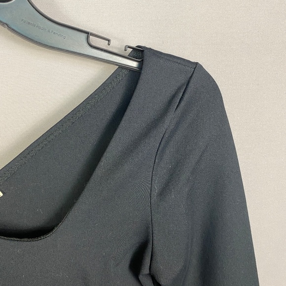 Free People Intimately Asymmetrical Bodysuit Long Sleeve in Black Sz XS - Picture 4 of 16